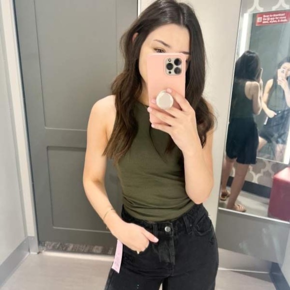 Wild Fable High-Rise Wide Leg Bermuda Jean Shorts black 8 NWOT - Picture 4 of 6